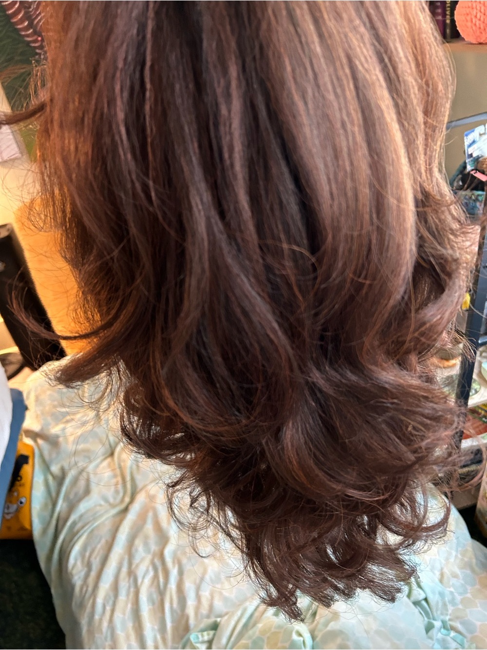 Long Wavy Brown Human Hair Wig - Rich Chocolate Tone - Picture 7 of 7